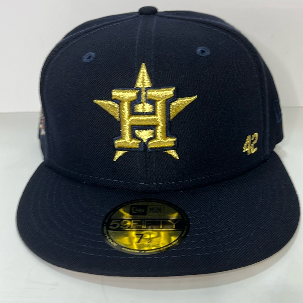 NEW ERA 59FIFTY HOUSTON ASTROS JACKIE ROBINSON 50TH ANNIVERSARY PATCH Hat  7 1/2